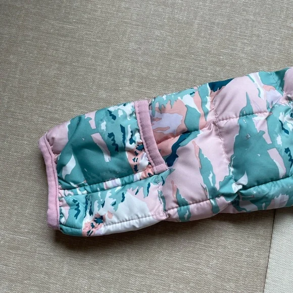 The North Face Kids Pink and Teal Patterned Snowsuit - Picture 6 of 13